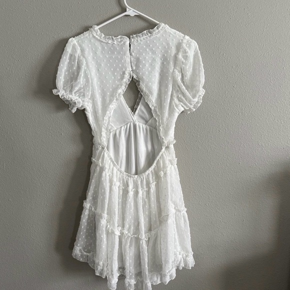 Justify White Backless Ruffle Dress - Picture 2 of 3